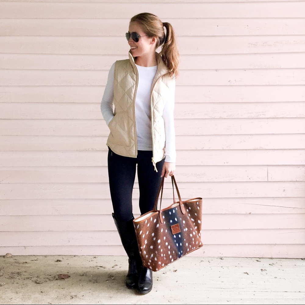 J. Crew puffer vest small